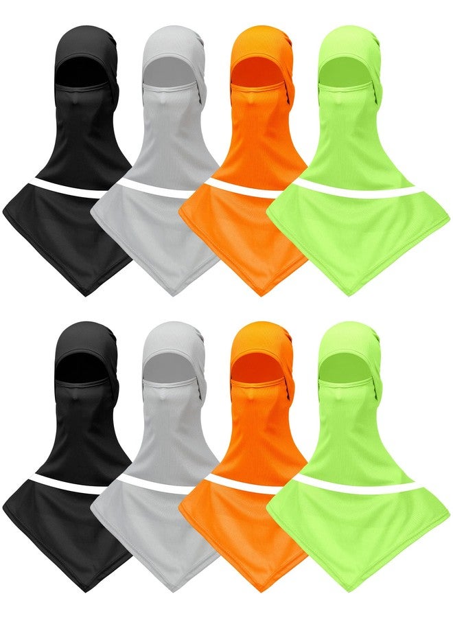 Funnysoft 8 Pcs Summer Balaclava Sun Protection Full Face Mask Balaclava with Reflective Strip Breathable Windproof Long Neck Covers Cooling for Outdoor Motorcycle Fishing Cycling Hiking Sports - Image 1