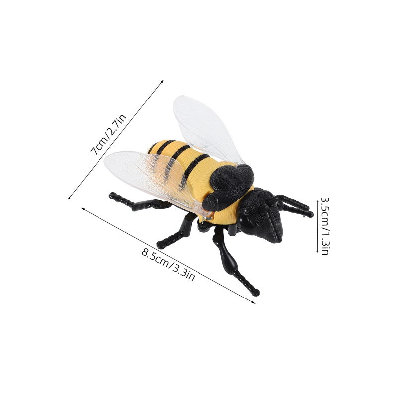 Realistic Yellow Windup Bee Self Propelled Walking Insect Toy For Party Favors - Image 3