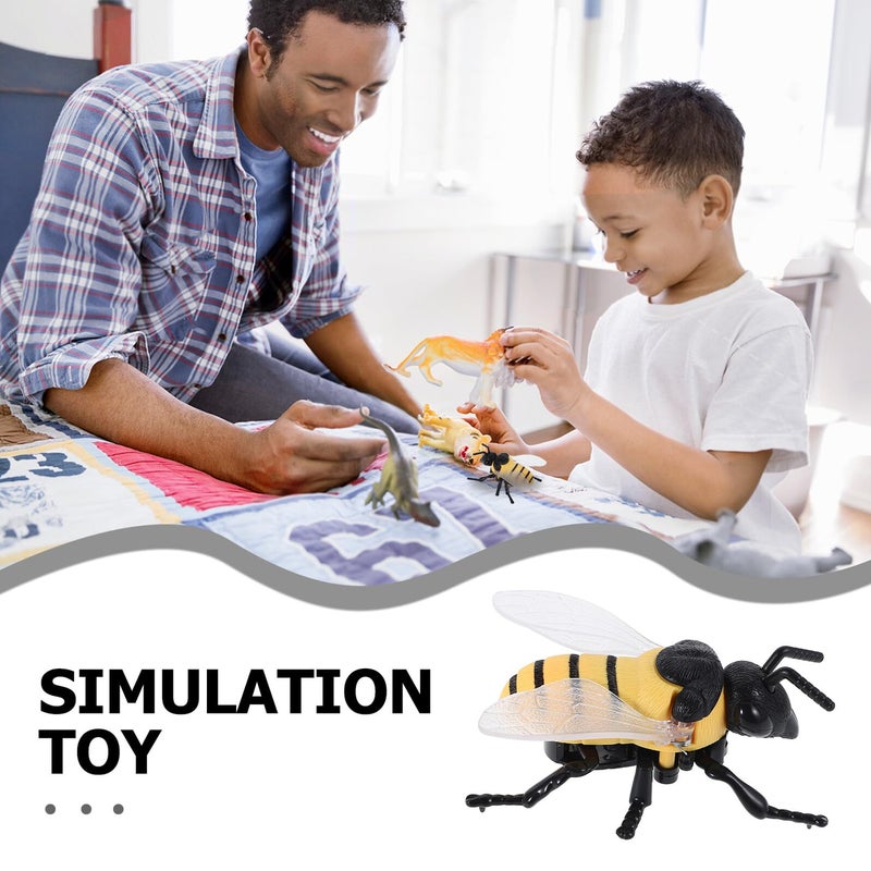Realistic Yellow Windup Bee Self Propelled Walking Insect Toy For Party Favors - Image 4