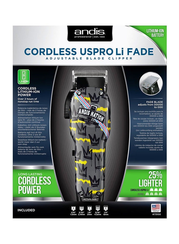 Andis Cordless USPro Li Fade Nation ماكينة تشذيب الشعر واللحية - Image 2