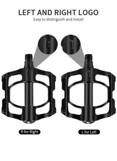 GROIC Mountain Bike Pedals Bicycle Flat Pedals Aluminum Alloy Bicycle Pedals Mountain Bike Bearing Pedals Bicycle Accessories  - Image 3