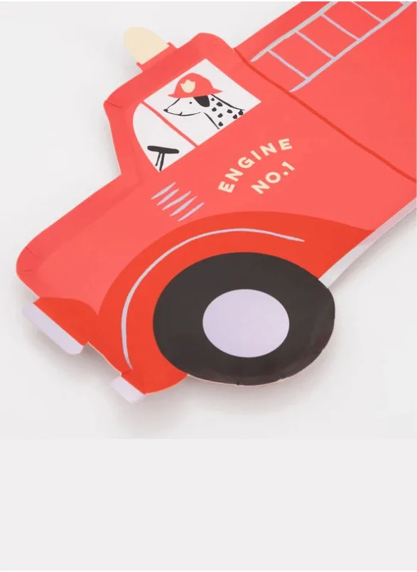 Meri Meri Fire Truck Plates