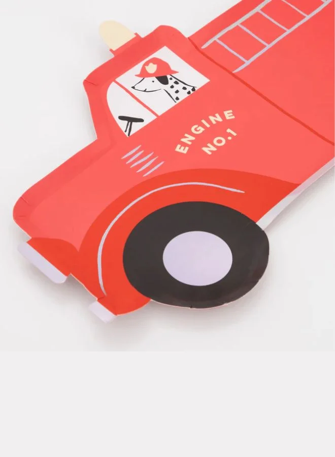 Meri Meri Fire Truck Plates