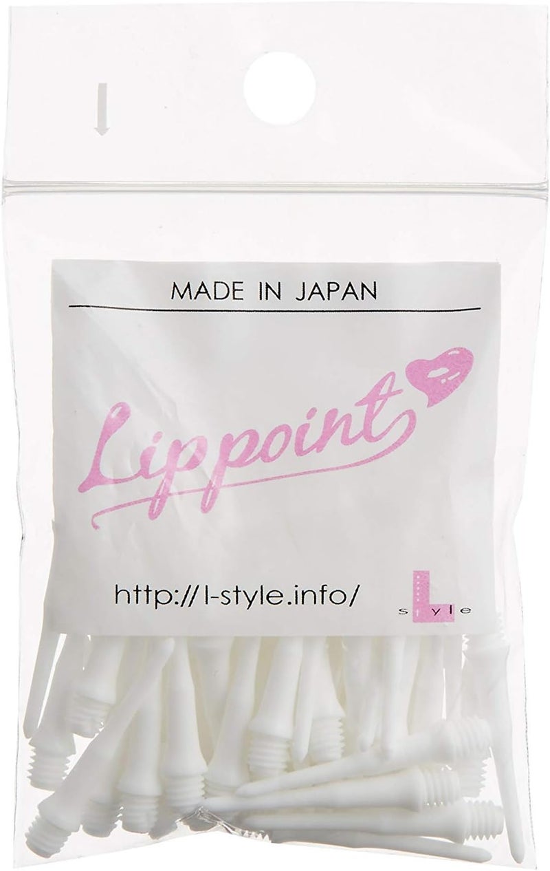LSTYLE Dart Tips: Original Lippoint - Soft Tip Dart Points - 2BA Thread - Regular Length - White - Image 1