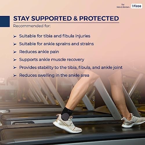 Sorgen Spandex Ankle Sprain Support Sleeve|Compression Sleeve For Tibia And Fibula Sprains|Ankle Sleeve And Protector For Ankle Pain Relief, Stability And Recovery (Large) - Image 4