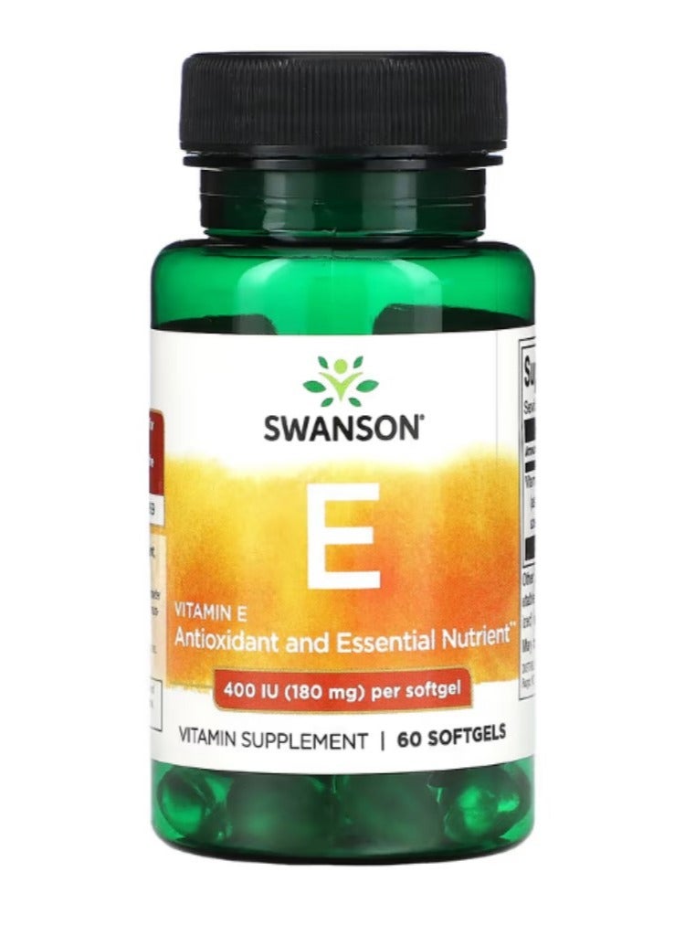 Vitamin E 400 Iu 180 mg 60 Softgels