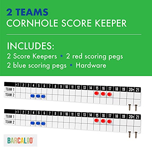 Barcaloo Cornhole Scoreboard Metal Decal 2 Pack with 4 Magnetic Score Keepers for Corn Hole Boards - Image 2