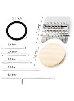 General Mini loom, Speedweve type knitting tool, shading tool set for beginners for knitting and repairing jeans, socks, gloves and clothes (14 hooks)  - Image 5