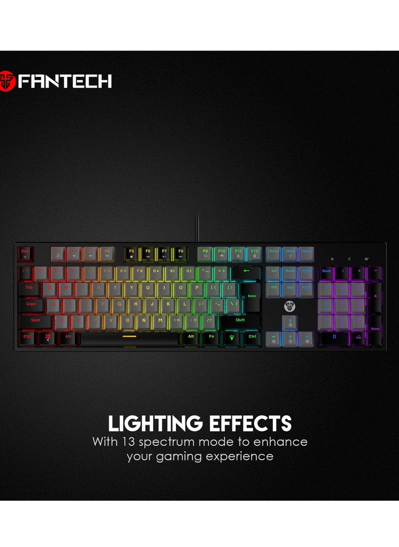 FANTECH - ATOM MK886 RGB Full Mechanical Gaming Keyboard – Red Switch - Double Injection Keycaps - Image 1