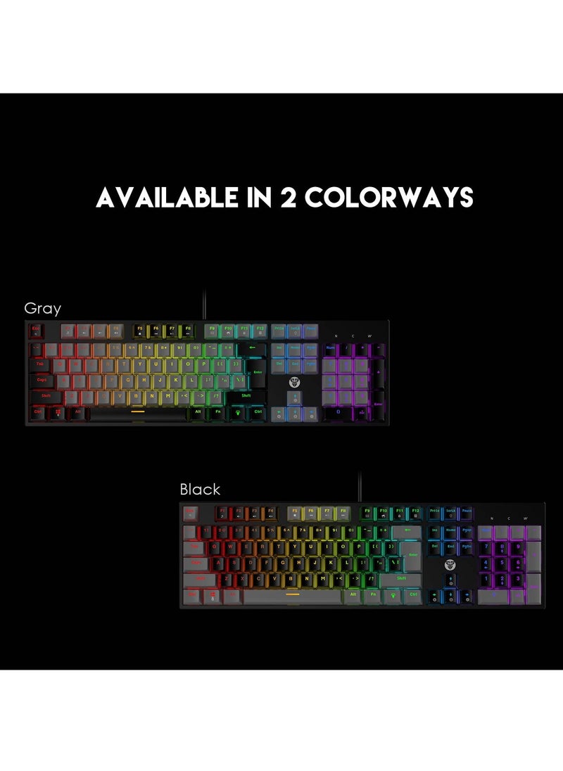 FANTECH - ATOM MK886 RGB Full Mechanical Gaming Keyboard – Red Switch - Double Injection Keycaps - Image 1