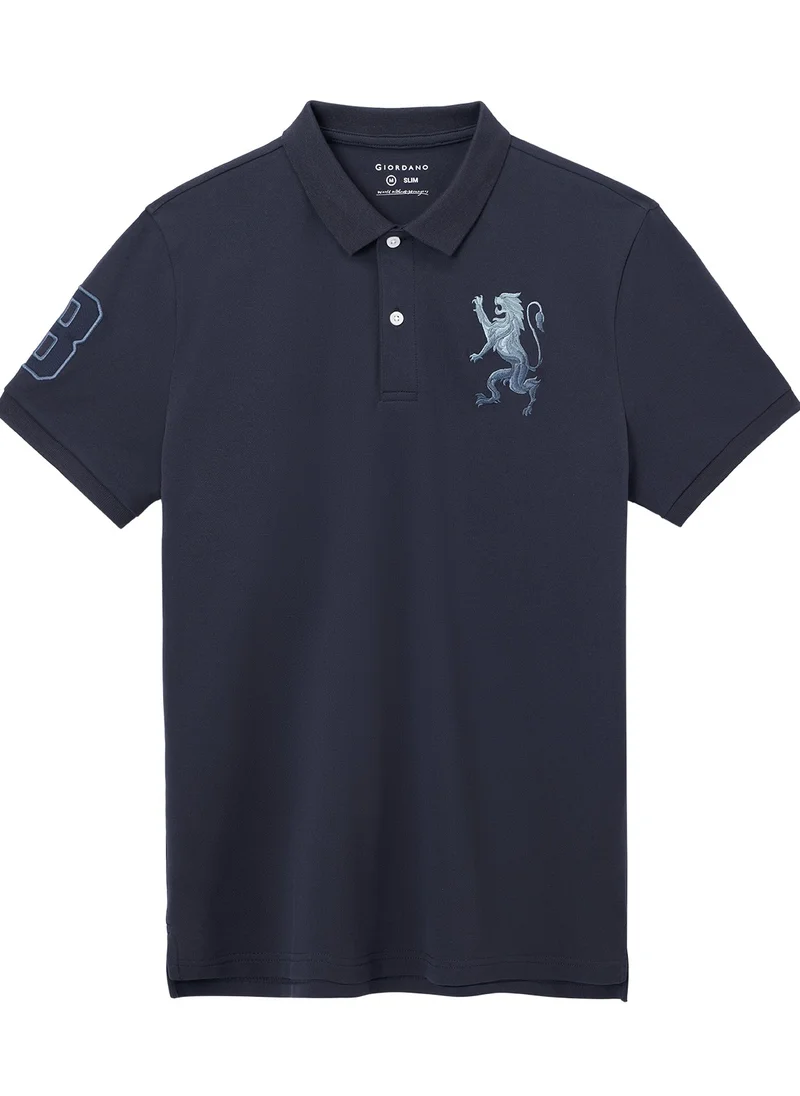 GIORDANO Men's Lion Polo Blue