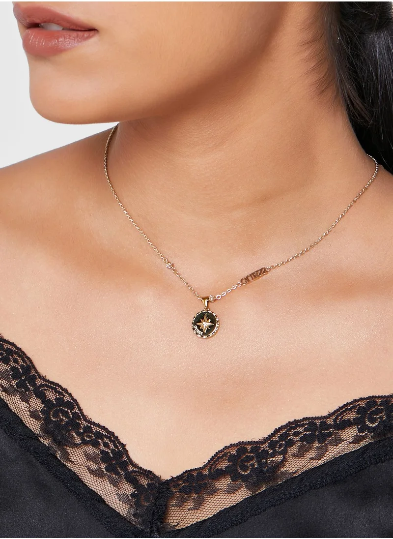 GUESS Wind Rose Chain Necklace