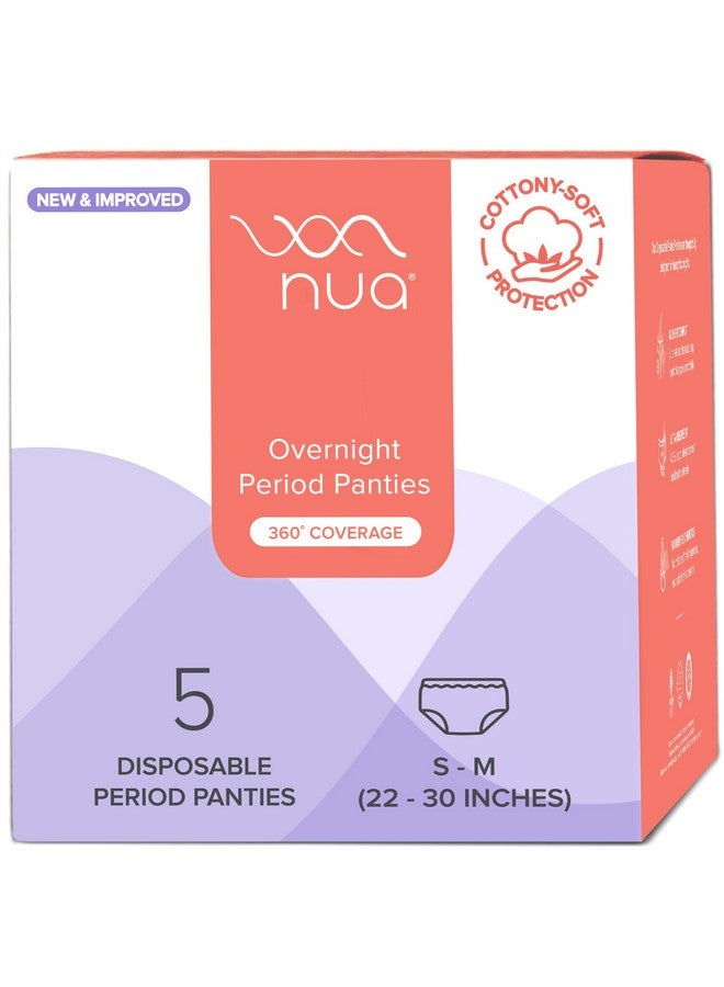 Nua Overnight Disposable Period Panties | Pack Of 5 | (S - M) | Heavy Flow Absorbency | Leakproof Protection | Discreet & Secure | Breathable | No Rashes | No Discomfort - Image 1