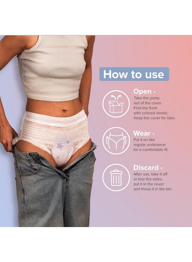 Nua Overnight Disposable Period Panties | Pack Of 5 | (S - M) | Heavy Flow Absorbency | Leakproof Protection | Discreet & Secure | Breathable | No Rashes | No Discomfort - Image 5