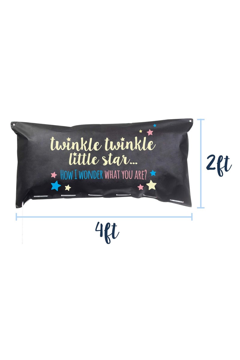 Boxwoods Twinkle Twinkle Little Star Gender Reveal Balloon Drop Bag With Pink Balloons For Girl Baby Shower - Image 2