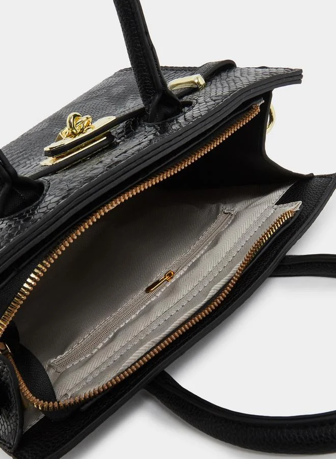 Styli Snakeskin Tote Bag with Dual Handles