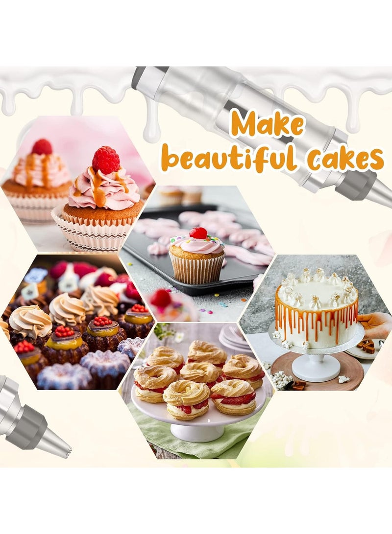 general Cake Decorating Kit with Piping Bag and Tip Set, Stainless Steel Cake Decorating Tools 6-Piece Piping Nozzle Set for Frosting and Decorating Cake Frosting Tools for DIY Cake Decorating and Baking Supplies - Image 3