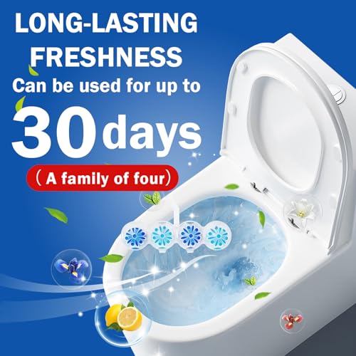 SCENTORINI 4-in-1 Toilet Bowl Cleaner Rim Hanger, Hanging Automatic Toilet Bowl Freshener, 4 Ocean & 4 Lavender Scent, Toilet Bowl Cleaning Balls Long-Lasting up to 30 Days - Image 3