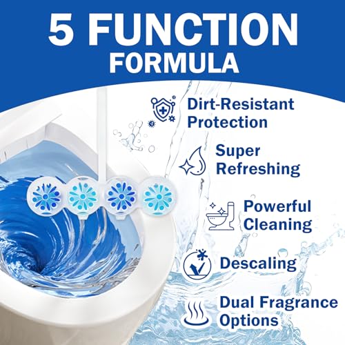 SCENTORINI 4-in-1 Toilet Bowl Cleaner Rim Hanger, Hanging Automatic Toilet Bowl Freshener, 4 Ocean & 4 Lavender Scent, Toilet Bowl Cleaning Balls Long-Lasting up to 30 Days - Image 4