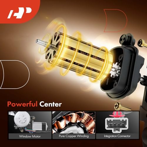 A-Premium Power Window Regulator with Motor Compatible with Honda Civic 1996-2000 Front Left Driver Side - Image 4