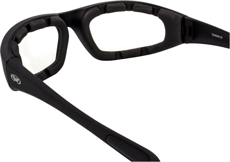 Global Vision Kickback Motorcycle Glasses - Black Frame with Clear Lens - Image 5