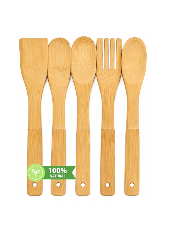 Bamboo Kitchen Utensil Set, 5 Pieces - Image 2
