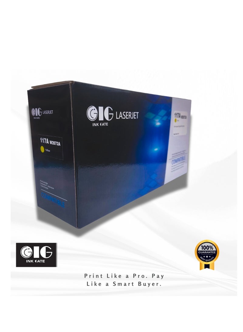 GIG IG Compatible Yellow Toner Cartridge – 117A – for HP Color Laser 150a, 150nw, MFP 178nw, MFP 179fnw (Up to 700 Pages) - Image 4