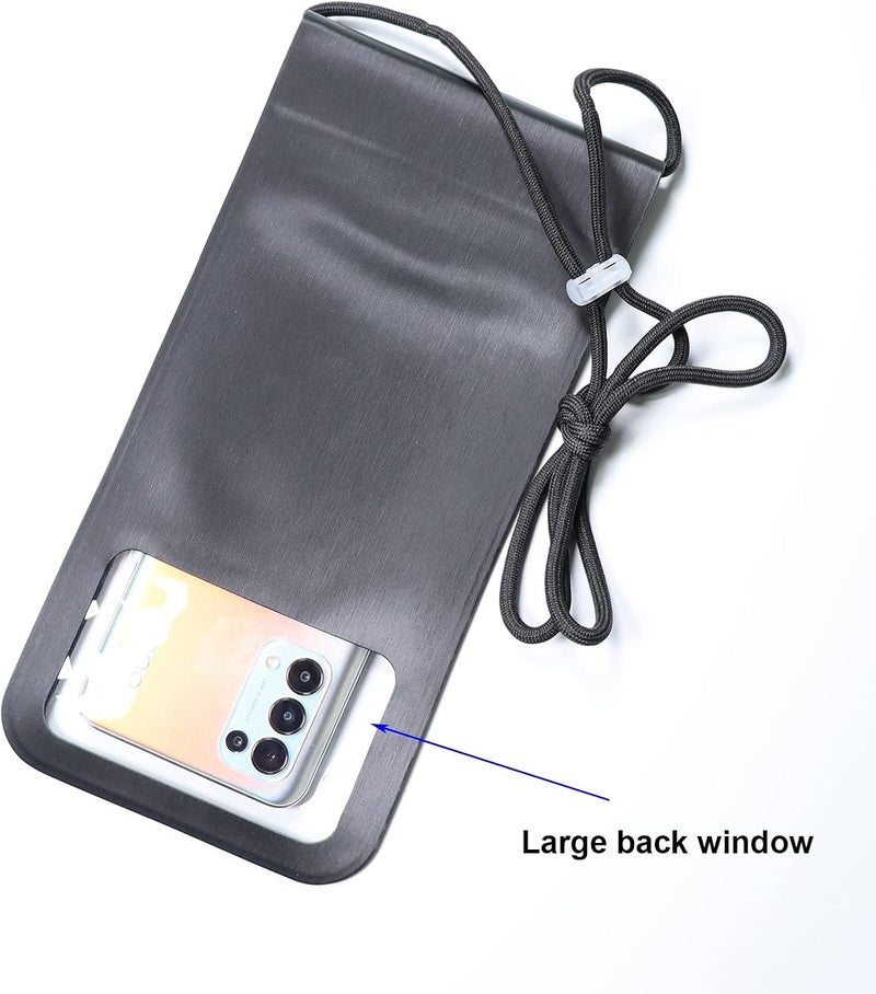 Baitoo Waterproof Phone Pouch,IPX8 Waterproof Phone Case Bag Holder for iPhone 14 Pro Max/14 Plus/13/13 Pro Max/12/12 Pro Max/11/11 Pro Max/Xs Max/XR Samsung up to 6.9" for Kayaking Swimming(Black) - Image 3