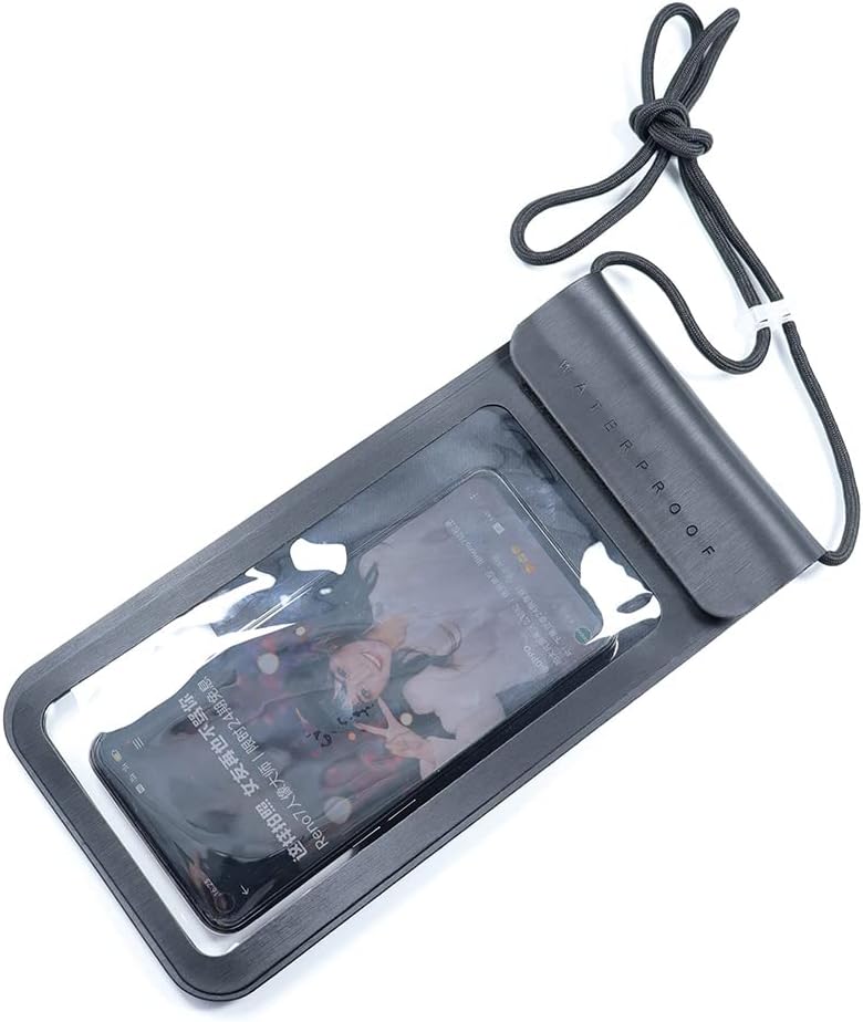 Baitoo Waterproof Phone Pouch,IPX8 Waterproof Phone Case Bag Holder for iPhone 14 Pro Max/14 Plus/13/13 Pro Max/12/12 Pro Max/11/11 Pro Max/Xs Max/XR Samsung up to 6.9" for Kayaking Swimming(Black) - Image 1