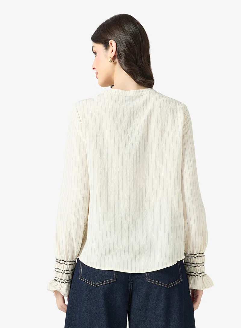 VERO MODA VMMILLIE Long Sleeve Relaxed Top