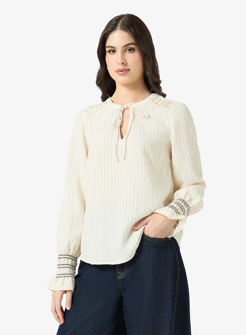 VERO MODA VMMILLIE Long Sleeve Relaxed Top