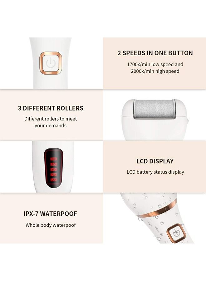 إزالة callus الكهربائية للقدم مع 3 رؤوس أسطوانية - Image 3