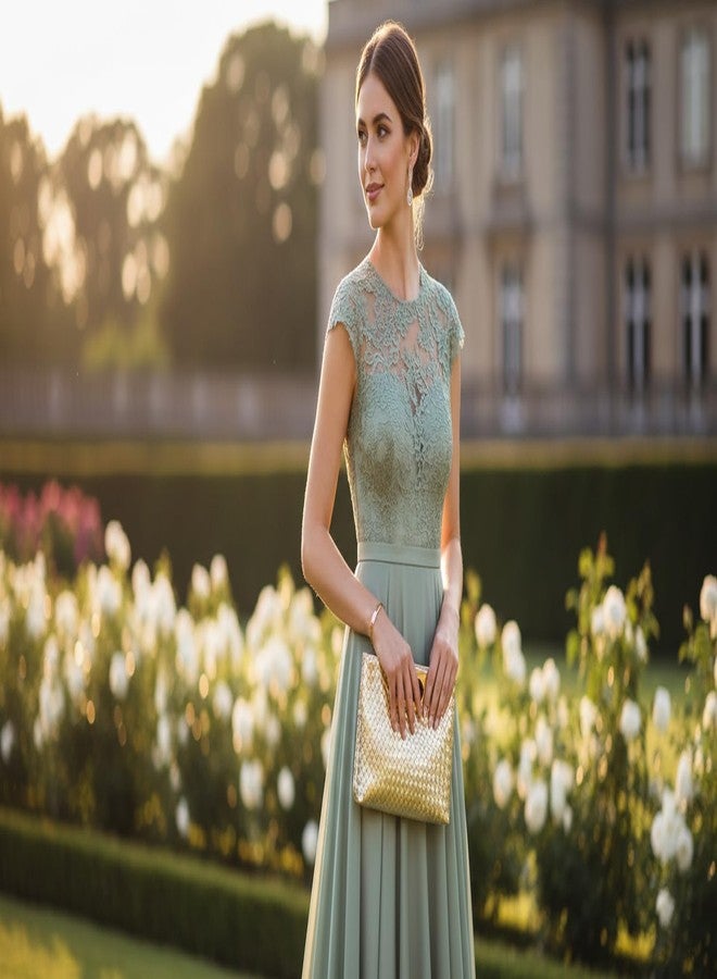 IXEBELLA Dressy Woven PU Leather Small Handbag, Fashion Women Party Clutch Purse, Formal Bag for Wedding, Prom, Cocktail (Light Gold-woven) - Image 3