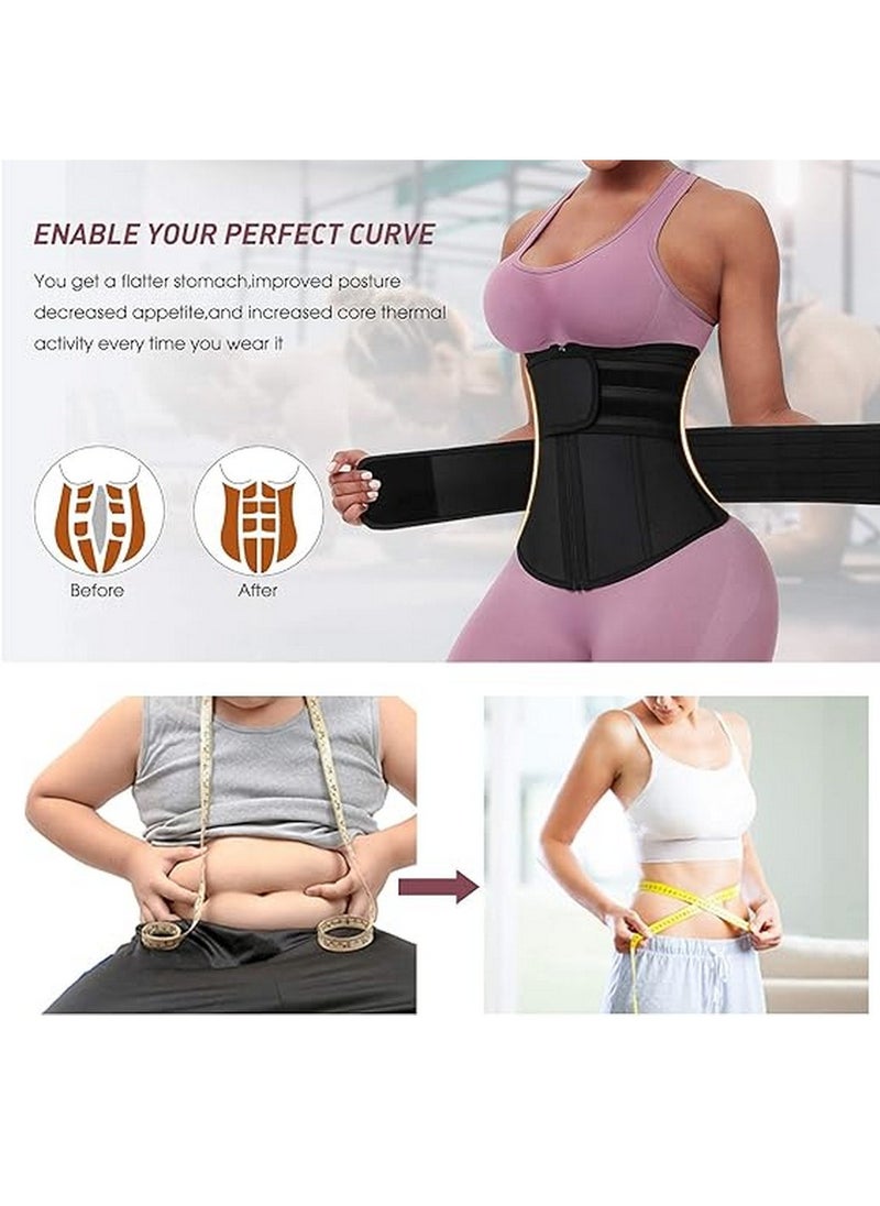 RATSAW Waist Trainer for Women Waist Trimmer Belt with Tummy Sauna Bandage Wrap Adjustable Slimming Belt Belly Body Shaper Compression Wrap for Workout  - Image 3