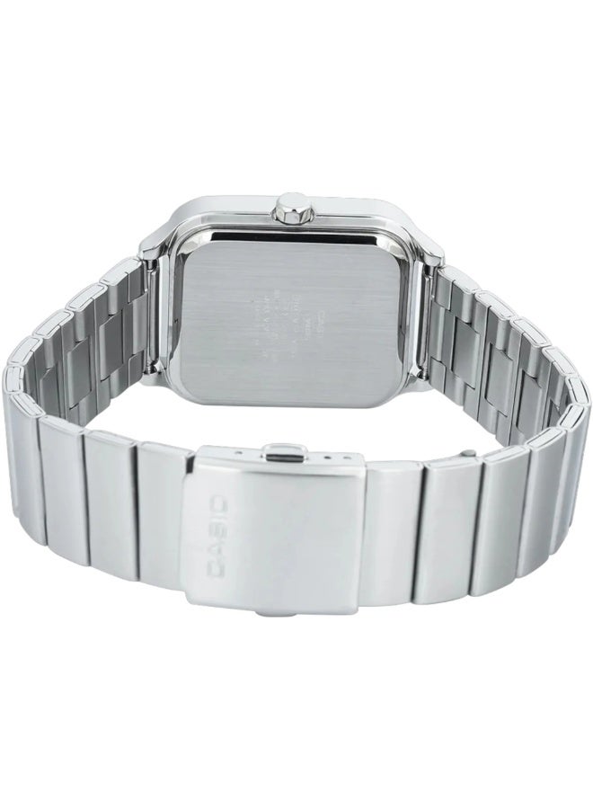 CASIO ساعة كاسيو MTP-M305D-9A للرجال بمرحلة القمر، هيكل من الفولاذ المقاوم للصدأ، قرص ذهبي، تناظرية متعددة الوظائف – عرض اليوم والتاريخ، مقاومة للماء حتى 50 متر - Image 5