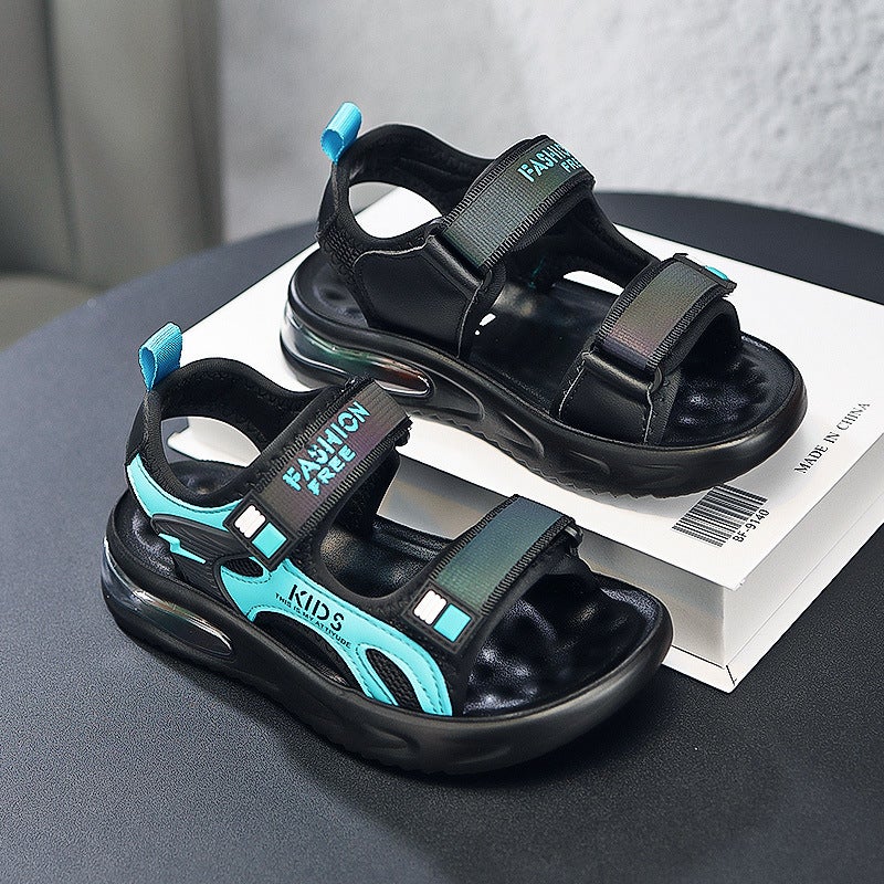 Boys Sandals Air Cushion Children Open Toe Sandals Boys 2024 Summer Primary School Students Soft Bottom Non-Slip Beach Sandals - Image 4