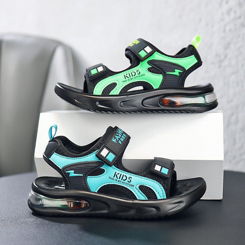 Boys Sandals Air Cushion Children Open Toe Sandals Boys 2024 Summer Primary School Students Soft Bottom Non-Slip Beach Sandals - Image 5