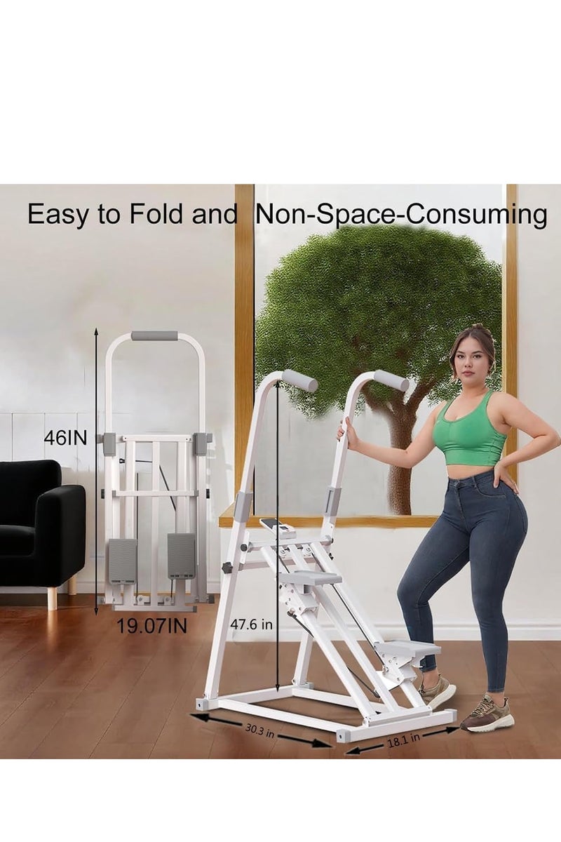 0TO1 TECH Foldable Stair Stepper Machine for Home Gym, Cardio Climber with LCD Step Counter, Stepper Exercise with Non-Slip Pedals & Handbar,Compact Vertical Stepping Exercise Equipment for Legs & Glutes - Image 5