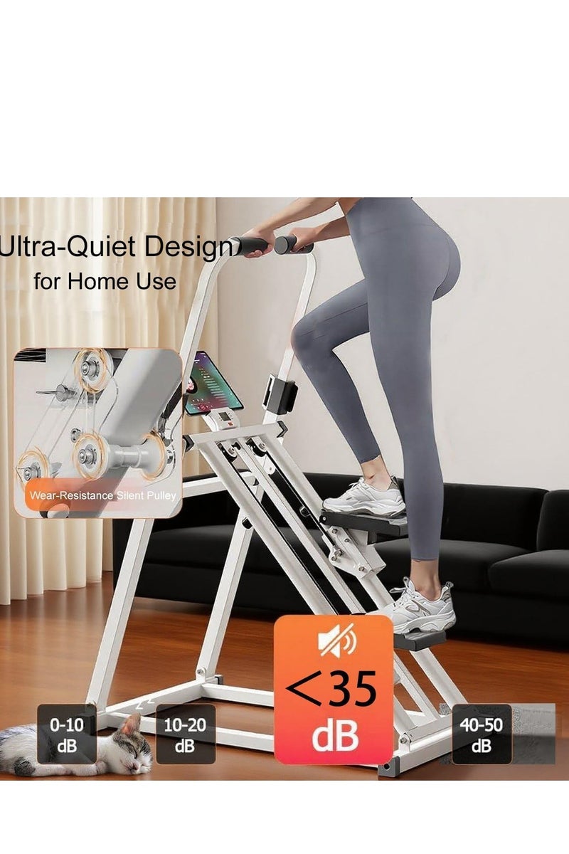 0TO1 TECH Foldable Stair Stepper Machine for Home Gym, Cardio Climber with LCD Step Counter, Stepper Exercise with Non-Slip Pedals & Handbar,Compact Vertical Stepping Exercise Equipment for Legs & Glutes - Image 4