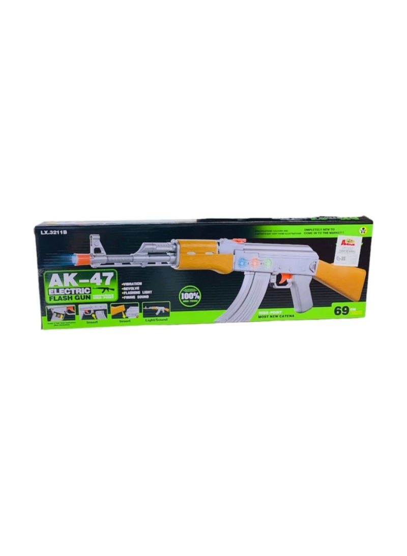 Electronic AK-47 Style Toy Gun – Safe Play Weapon with Lights 