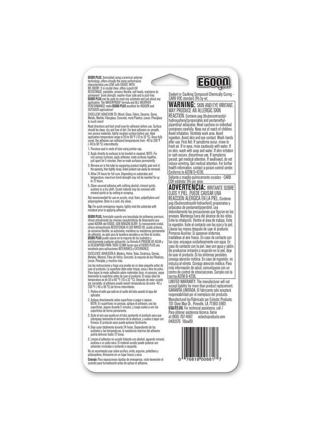 E6000 Eclectic 570110, Clear 0.9 Fl Oz E6000+Plus Multipurpose Adhesive - Image 2