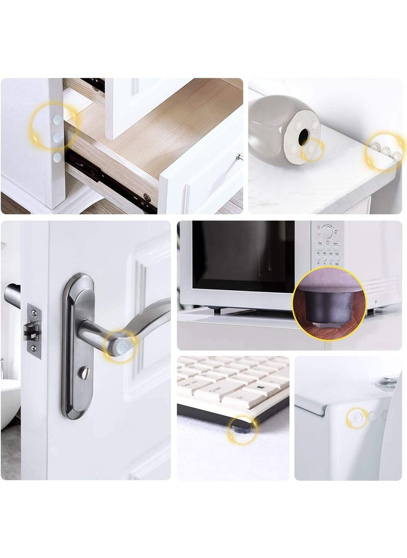 HYDERON Hyderon Self Adhesive Silicone Round Bumper Circular Dots Cabinet Safety Stoppers for Drawer with Mute Buffer Picture Frames Cutting Boards Laptops3x8 mmColorTransparent 64 Pcs  - Image 4