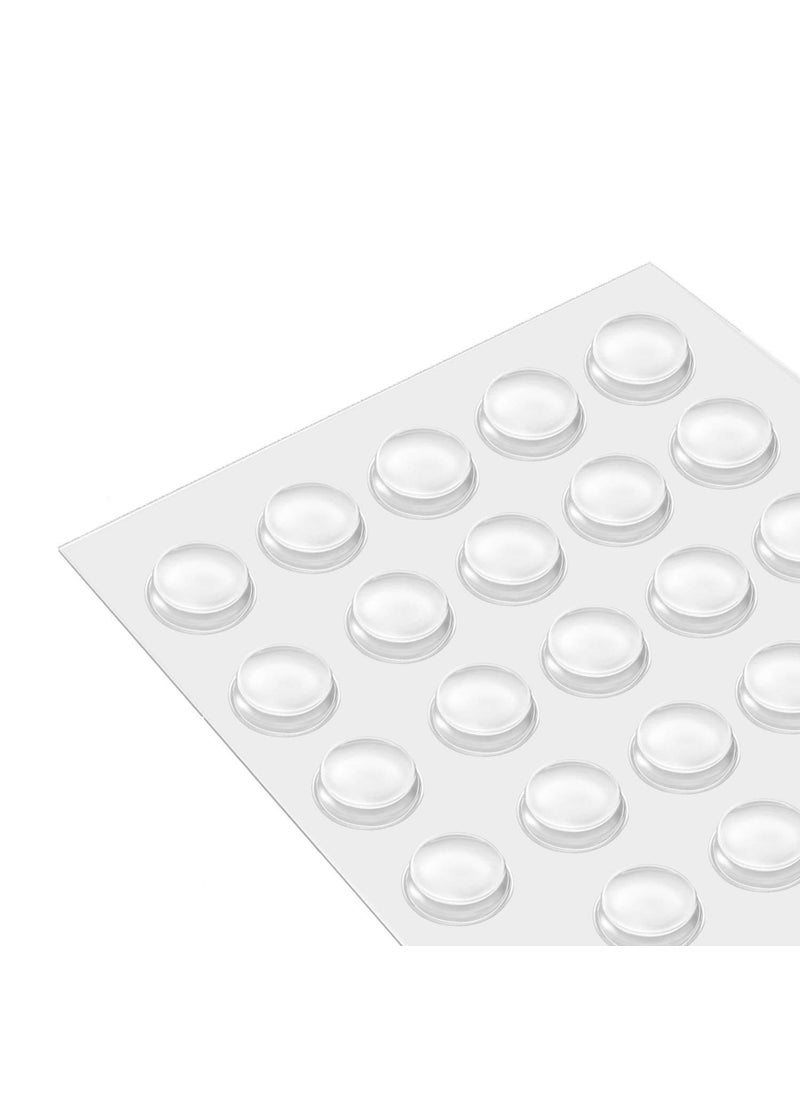 HYDERON Hyderon Self Adhesive Silicone Round Bumper Circular Dots Cabinet Safety Stoppers for Drawer with Mute Buffer Picture Frames Cutting Boards Laptops3x8 mmColorTransparent 64 Pcs  - Image 1