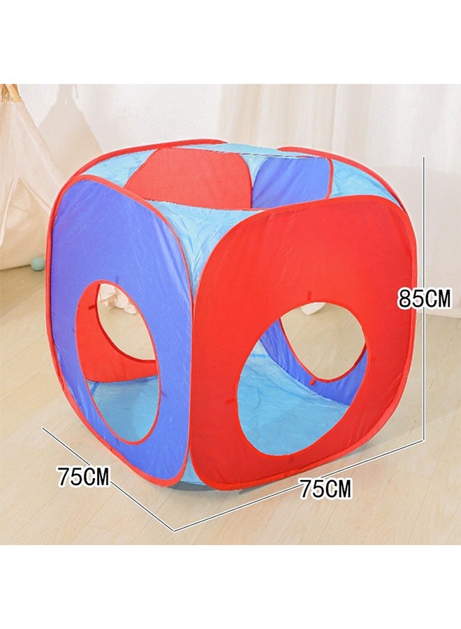 Portable 3 in 1 Foldable Pop Up Indoor Outdoor Play Tent with Tunnel and Ball Pool for Kids - Image 3