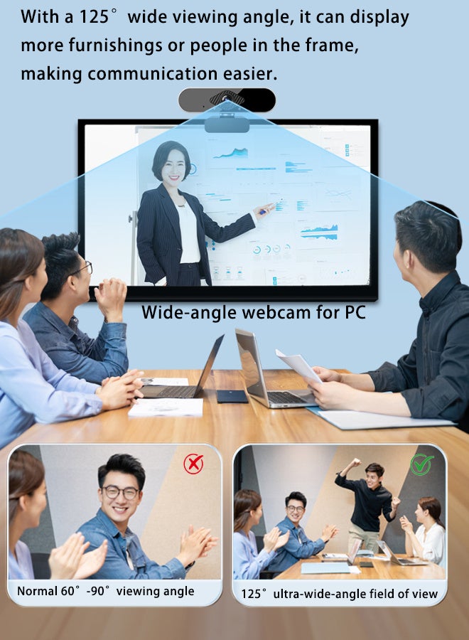 Super ZYouth Webcams for Computer USB Plug Camera Autofocus, Privacy Cover, Webcam 4K Built-in Microphone Web HD Digital Live Desktop Laptop for Zoom, YouTube, Gaming - Image 4