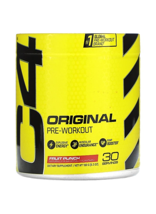 C4  Cellucor C4 / Cellucor, C4 Original, Pre-Workout, Fruit Punch, 6.3 oz (180 g)  - Image 1