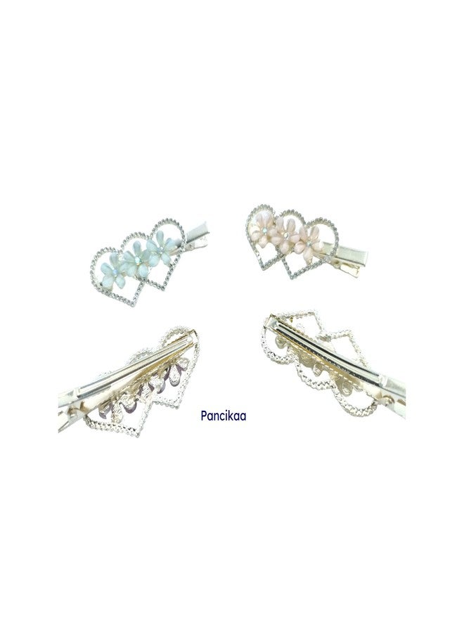 PANCIKAA 4 Pcs Korean Style Set Hairclip Accessories Matte Tic-Tac Hair Clips for Girls & Women (Multicolor) (Alligator Clip) - Image 5