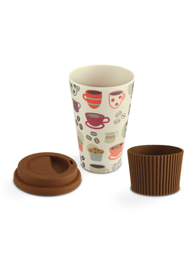 Freelance Freelance Bamboo Fibre Eco Travel Mug, Water Tumbler, Tea Coffee Cup, 400 ml, Multicolor  - Image 3
