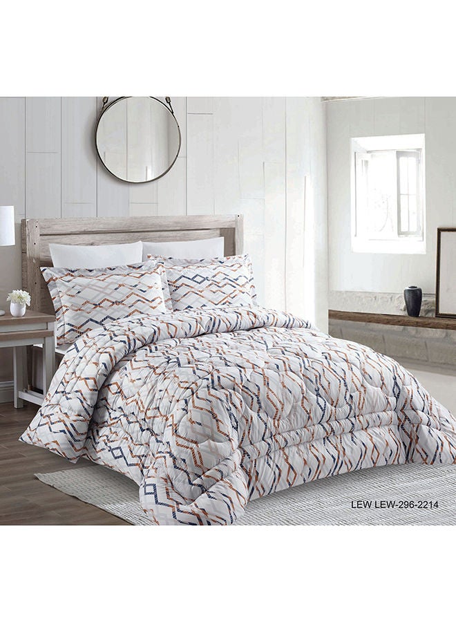 ELITE HOME Ultrasoft 4 Pcs Microfiber Comforter Set Double Beige 