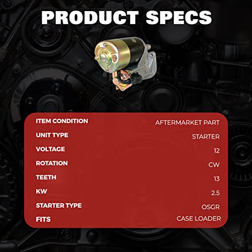 DB Electrical 410-52021 Starter Compatible With/Replacement For Case 350B 1979-1984, 450B 1978-1983, 584D 1975-1988, 585D 1975-1988, 586D 1975-1988, 480C Construction King 1979-1988 112267, 16658N - Image 4